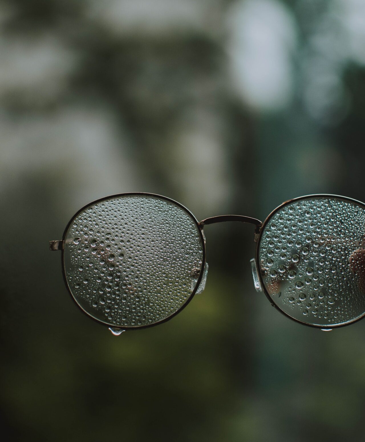 Briller med dug på